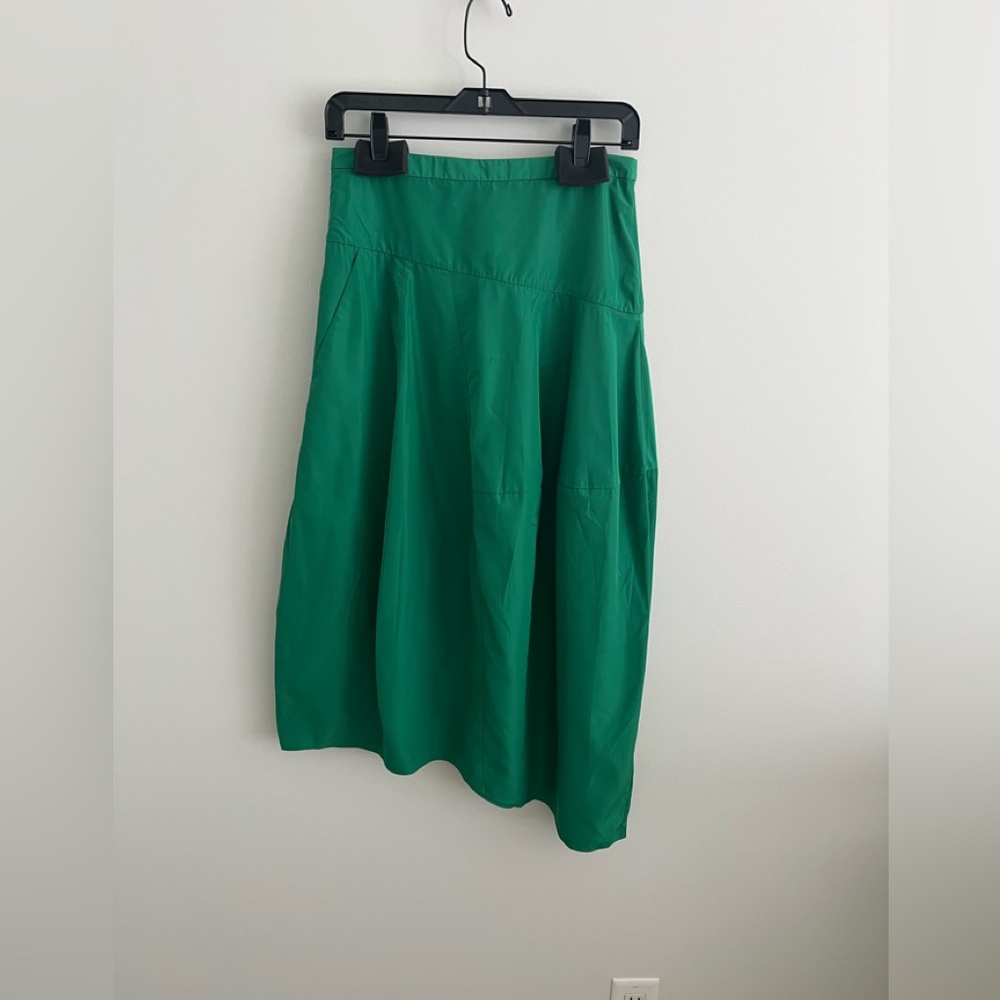Tibi Italian Sporty Nylon Asymmetrical Balloon Skirt - Picture 2 of 5